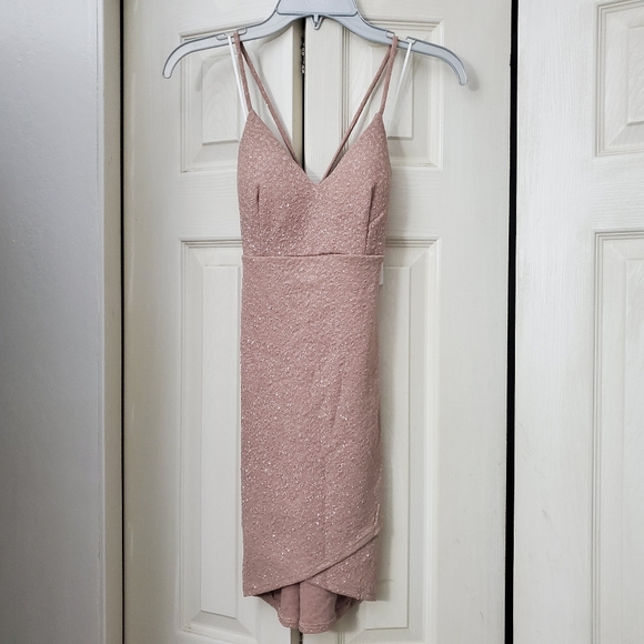 Windsor Glow in Glitter Dress in taupe - Picture 2 of 11